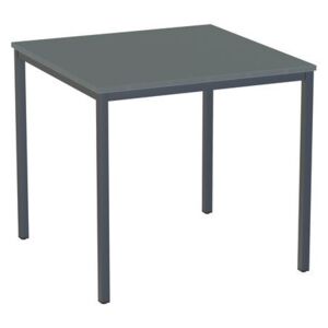 Jídelní stůl Versys s podnožím antracit RAL 7016, 80 x 80 x 74,3 cm, tmavě šedý