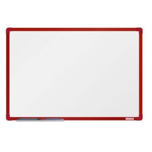 Bílá magnetická tabule boardOK 90 x 60 cm, červená