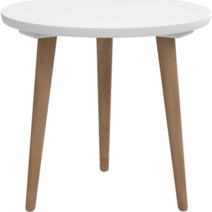 Mørtens Furniture Odkládací stolek Tafel, 45 cm, bílá Barva: dřevo / bílá