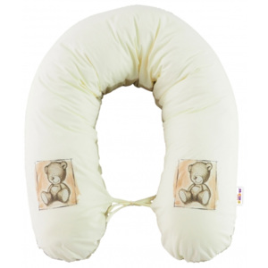 Baby Nellys Baby Nellys Kojící polštář - relaxační poduška 170 cm Teddy - pískový