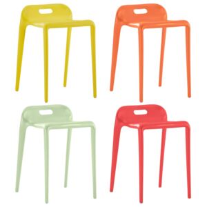 Stohovatelné stoličky 4 ks různobarevné plast