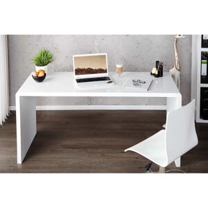 Kancelářský stůl Barter 140cm bílý vysoký lesk - II.třída