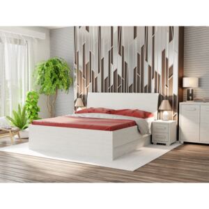 KAIRA postel šikmé čelo úložný prostor Povrchová úprava: Bílá soft, Rozměry ( šířka x délka): 90 x 200 cm