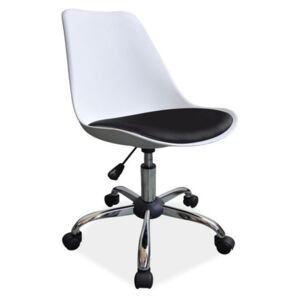 Kancelářská židle Q-777 černo/bílá