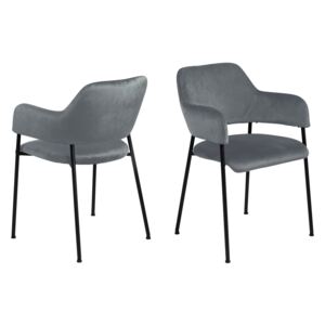 ACTONA Sada 2 ks − Židle s opěrkou Lima šedá