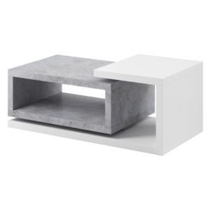 Konferenční stolek TAMBA, 60x48x120, bílá/beton Colorado