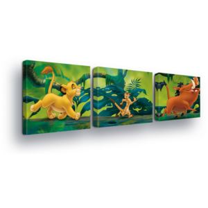 Obraz na plátně - Disney Lion King Trio 3 x 25x25 cm