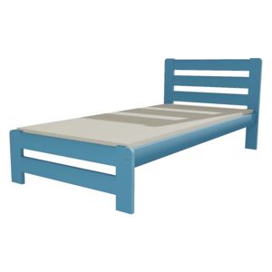 Dřevěná postel VMK 1B 90x200 borovice masiv - modrá