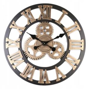 Tutumi 3D nástěnné hodiny Oras 60 cm zlato-černé