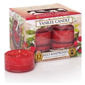 Yankee Candle - čajové svíčky Red Raspberry 12ks (Štiplavě sladké aroma vzácného daru přírody. Není nic chutnějšího než čerstvě utržené maliny.)