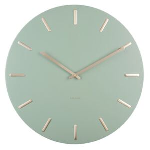 Nástěnné hodiny Charm 45 cm Karlsson (Barva - světlá zelená mátová se zlatými ručičkami)
