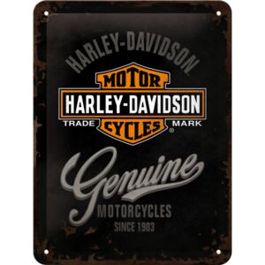 Nostalgic Art Plechová cedule – Harley-Davidson Genuine Logo 20x15 cm