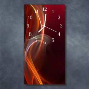 E-shop24, 60x30 cm, Hnn39417175a Nástěnné hodiny obrazové na skle - Abstrakt barevný VII