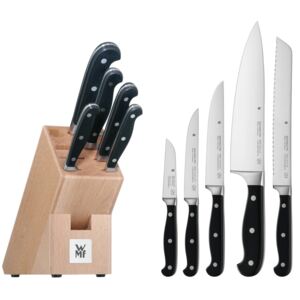 Sada 5 nožů ze speciálně kované nerezové oceli a kuchyňského bloku WMF Spitzenklasse