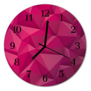 E-shop24, průměr 30 cm, Hnn52102526-2 Nástěnné hodiny obrazové na skle - Design růžový