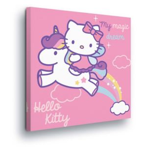 Obraz na plátně - Hello Kitty na Koníku 80x80 cm
