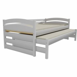 Vomaks *Dětská postel s výsuvnou přistýlkou DPV 012 + zásuvky, rozměr: 90x200, barva Bílá