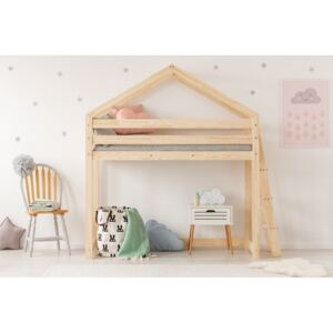 Elisdesign Vyvýšená postel domeček clasic Play side rozměr lůžka: 70 x 140 cm