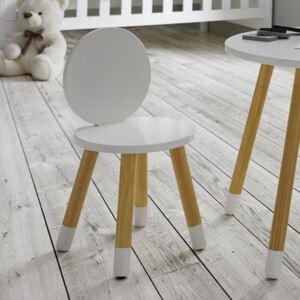 Elisdesign Dětská židlička bílá -dřevo
