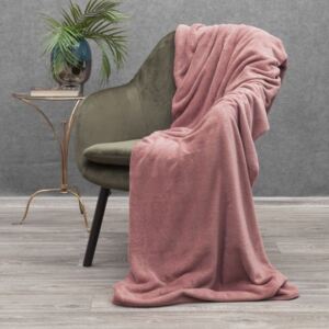 Jemná růžová deka SIMPLE 150x200 cm
