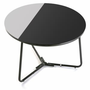 Černobílý kulatý stůl Versa Dayton, ø 60 cm