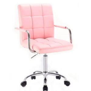 Židle VERONA na podstavě s kolečky růžová (VPT)