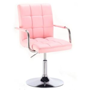 Židle VERONA na kulaté podstavě růžová (VPT)