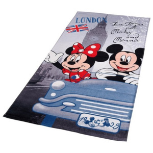 Licenční froté osuška Mickey a Minnie v Londýně 70x140