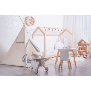 Elisdesign Dětský pokoj clasic varianta: teepee, stůl a židle, rozměr lůžka: 80 x 160 bez matrace