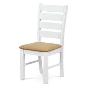 Jídelní židle WDC-181 WT barva bílá, látka písková