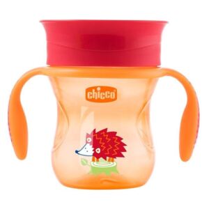 CHICCO Hrneček Chicco 360 s držadly 200 ml, oranžový 12m+