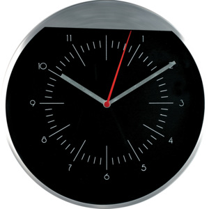 Kovové nástěnné hodiny Guntram, černá E01.2481.7090