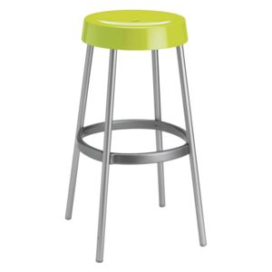 SCAB - Barová židle GIM vysoká - zelená/hliník