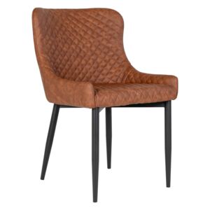 Nordic Experience Jídelní židle Ulkir z umělé kůže, hnědá/černá