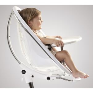 Mima židlička Moon 2G chrom/průhledná + opěrka nohou