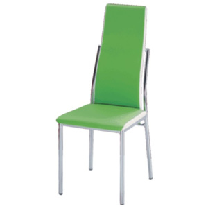 Jídelní židle v jednoduchém moderním provedení zelená ZORA