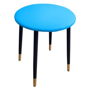 Kuchyňská stolička Lobe černo-zlaté nohy Azurová - 25D