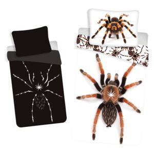 Jerry Fabrics Bavlněné povlečení 3D fototisk se zipem Pavouk se svítícím efektem 140x200+70x90