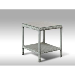 Umělý ratan - stolek Marco šedý, kulatý ratan - POSLEDNÍ 1KS