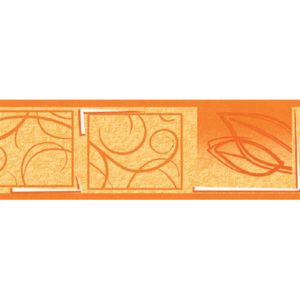 Samolepící bordura natural oranžová 569023, rozměr 5 m x 6,9 cm, IMPOL TRADE