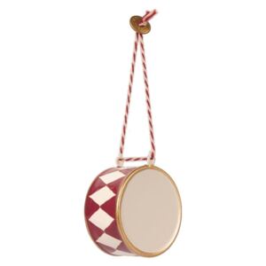 Plechová ozdoba Maileg Large Drum - Red