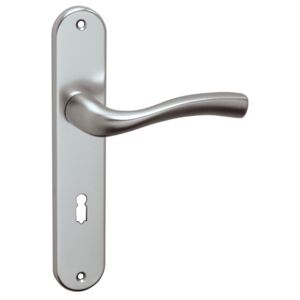 Dveřní kování MP Arch (F9) - WC klika-klika s WC sadou/F9 (hliník nerez)