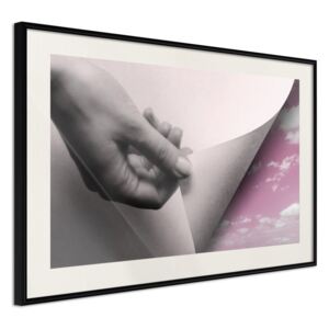 Bimago Zarámovaný obraz - New Beginning Černý rám s paspartou 60x40 cm