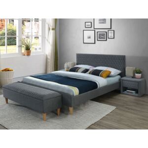 Čalouněná postel AZURRO 160 x 200 cm šedá Matrace: Bez matrace