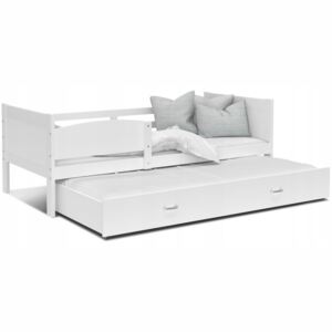 Dětská postel s přistýlkou TWISTER M2 - 190x80 cm - bílá/bílá