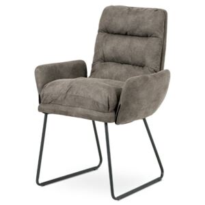 Židle BRAVA — područky, kov, hnědá