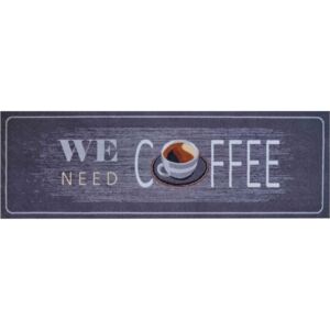 GRUND COFFEE - Protiskluzová vstupní rohožka 60x180 cm, černá
