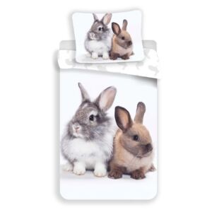 JERRY FABRICS Povlečení Bunny Friends Bavlna, 140/200, 70/90 cm