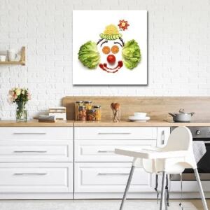 Dětský obraz - neboj se zeleniny plátno na podrámku 50 x 50 cm