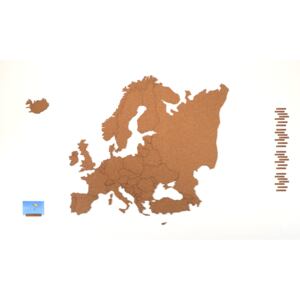 Samolepicí korková mapa Evropy Doplňky: Mapa Evropy s 30 ks korkových obdélníčků pro popis fotek